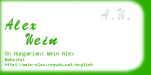 alex wein business card